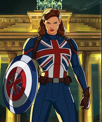 What If 2021 Peggy Carter Blue Costume Jacket