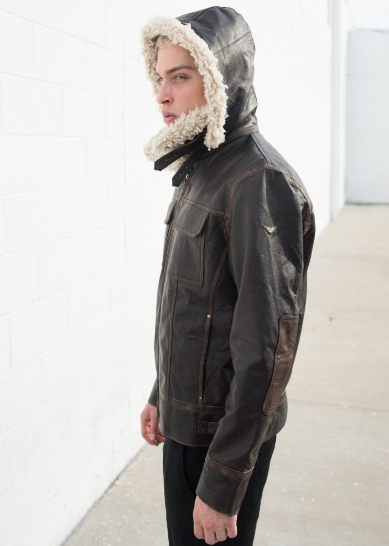 Men's Aviator Hoth Shearling Bomber Brown Han Solo Jacket