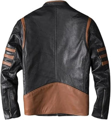 Wolverine X-Men Origins Brown Motorcycle Leather Jacket