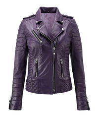 Women’s Soft Lambskin Leather Biker Jacket