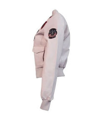 Light Pink Vegan Leather Jacket