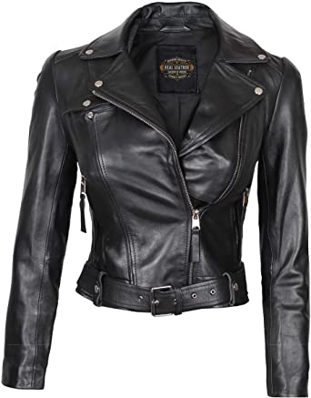 Women's Black Genuine Leather Jacket