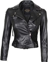 Women's Black Genuine Leather Jacket