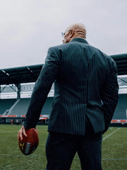 XFL 2023 Dwayne Johnson The Rock Pinstripe Suit