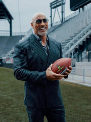 XFL 2023 Dwayne Johnson The Rock Pinstripe Suit