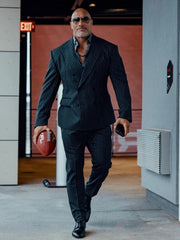 XFL 2023 Dwayne Johnson The Rock Pinstripe Suit