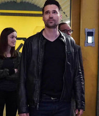 Agents of Shield Brett Dalton Black Leather Jacket