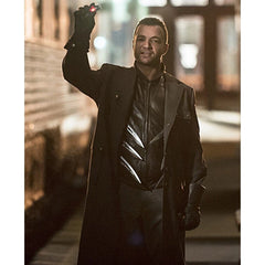 Nick E. Tarabay Black Wool Trench Coat