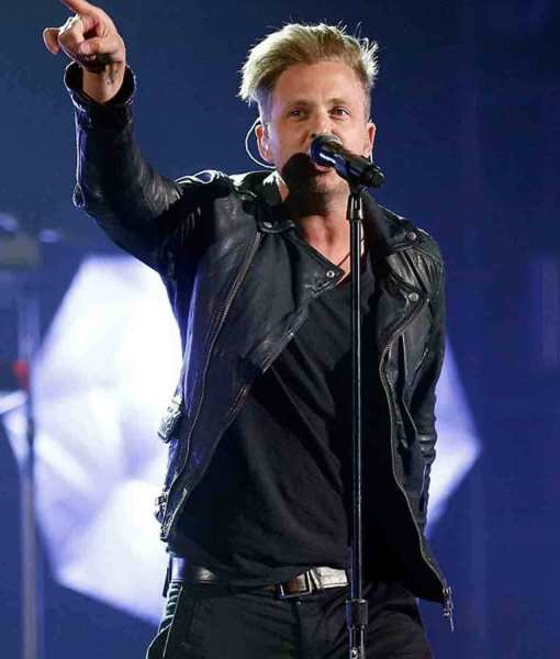 Billboard Ryan Tedder Black Leather Jacket