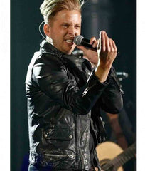 Billboard Ryan Tedder Black Leather Jacket