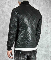 David Beckham Diamond Quilted Leather Jacket