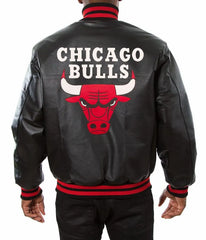 Chicago Bulls Black Varsity Leather Jacket