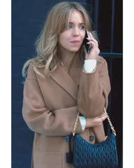 Anyone But You Sydney Sweeney Brown Wool Trench Coat