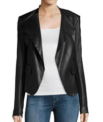 Arrow Juliana Harkavy Black Leather Jacket