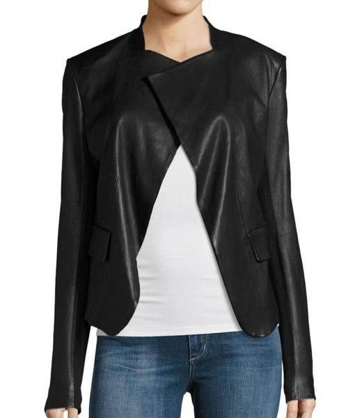 Arrow Juliana Harkavy Black Leather Jacket