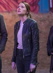 EMMA STONE ZOMBIELAND: DOUBLE TAP LEATHER JACKET