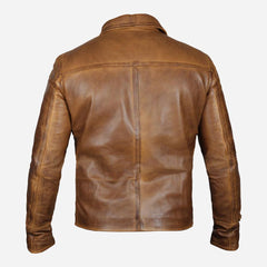 Expendable Rough Vintage Cognac Leather Jacket