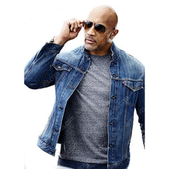 Dwayne Johnson Blue Denim Jacket