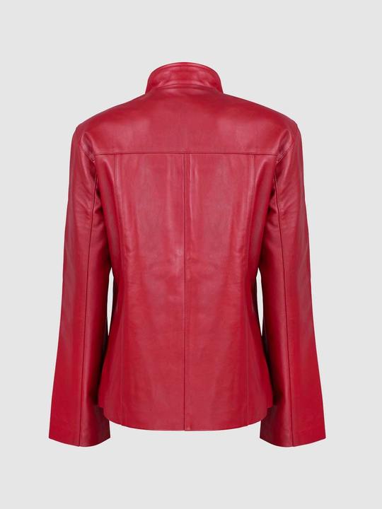 Women's Red Biker Style Jacket