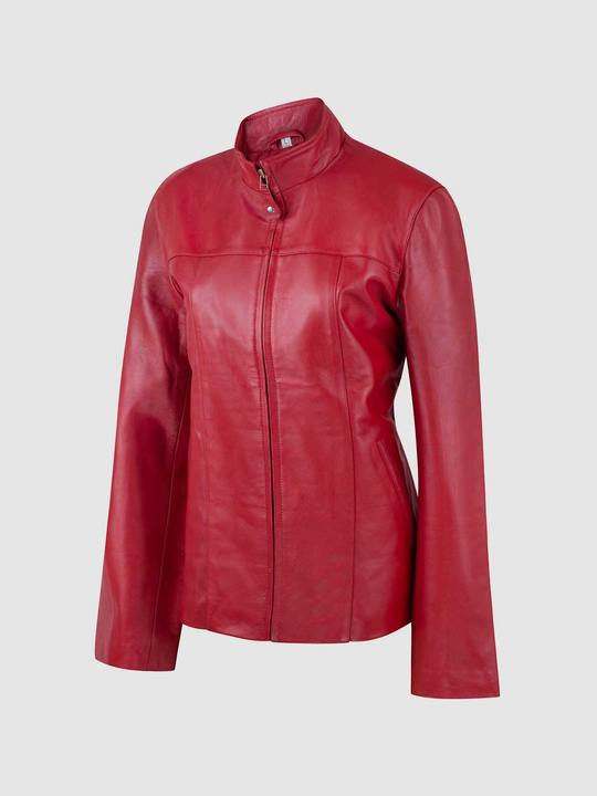 Women's Red Biker Style Jacket