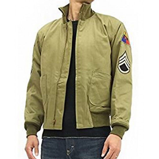 fury-tanker-ww2-brad-pitt-khaki-bomber-jacket