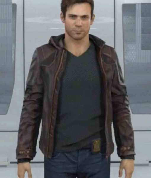 Detroit Become Human Gavin Reed Leather Hoodie