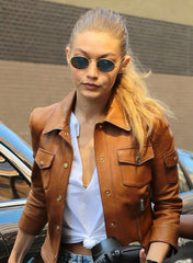 GIGI HADID LEATHER JACKET