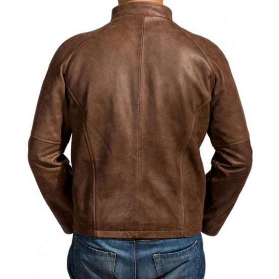 Tom Cruise Distressed Leather Jacket