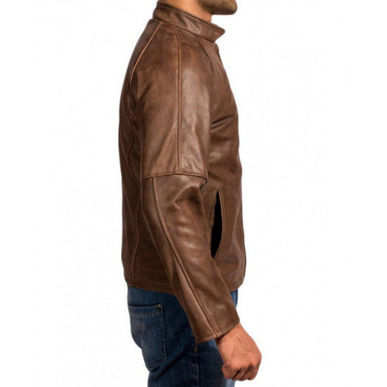 Tom Cruise Distressed Leather Jacket