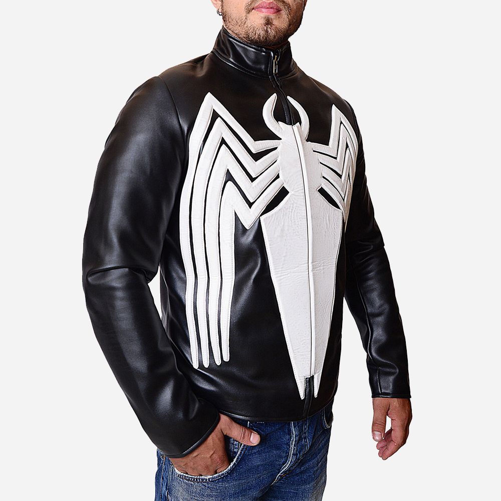 Eddie Brock Venom Black Leather Jacket