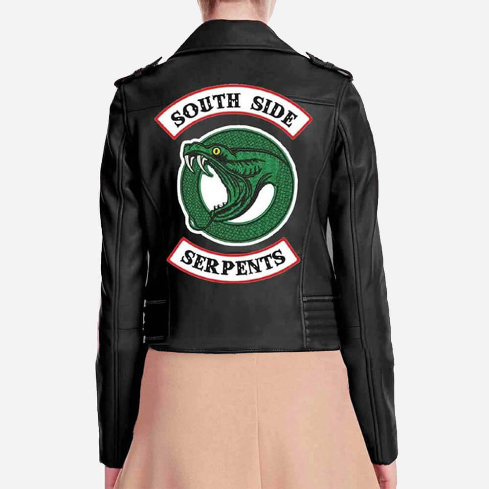 Serpents Black Women Leather Jacket