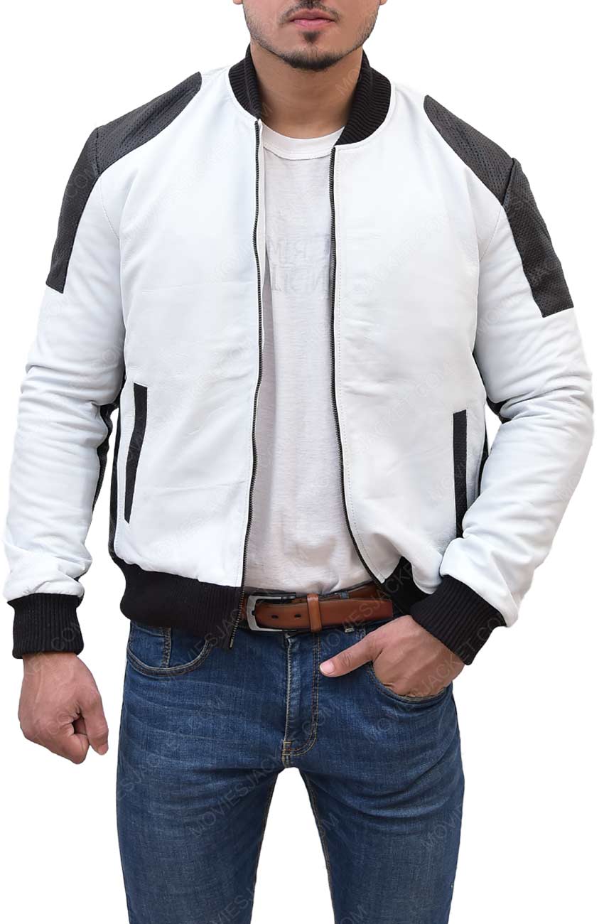 Joliet White and Black Moto Jacket