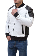 Joliet White and Black Moto Jacket