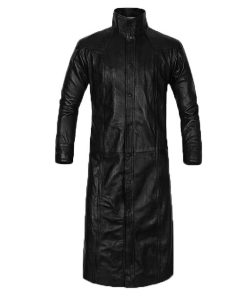 Samuel Jackson Leather Trench Coat