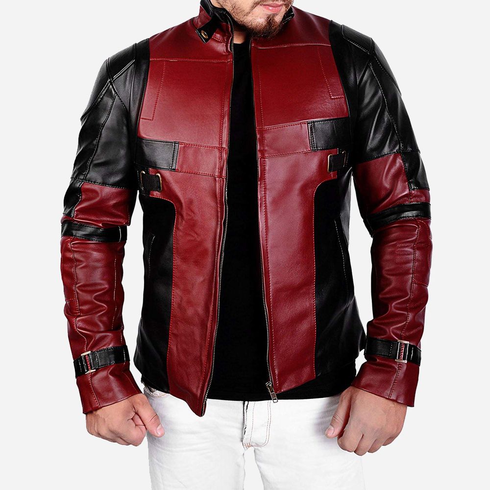 Ryan Reynolds Deadpool Red And Black Leather Jacket