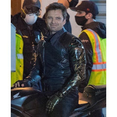 Sebastian Stan Blue Jacket