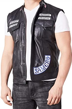 Jax Teller Sons Of Anarchy Black Leather Vest