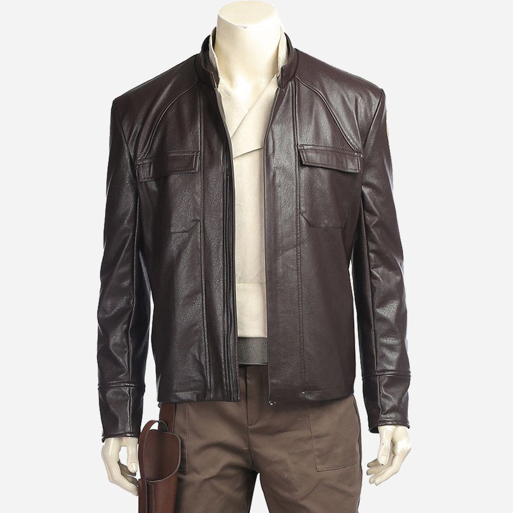 Star Wars Poe Dameron The Last Jedi Brown Leather Jacket