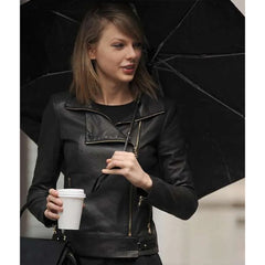 Taylor Swift Black Biker Leather Jacket