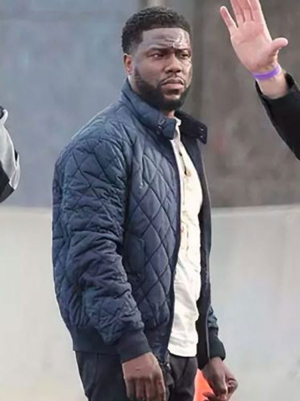 The Man From Toronto Kevin Hart Black Quilted Jacket