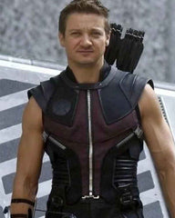 The Avengers Jeremy Renner Hawkeye Leather Vest