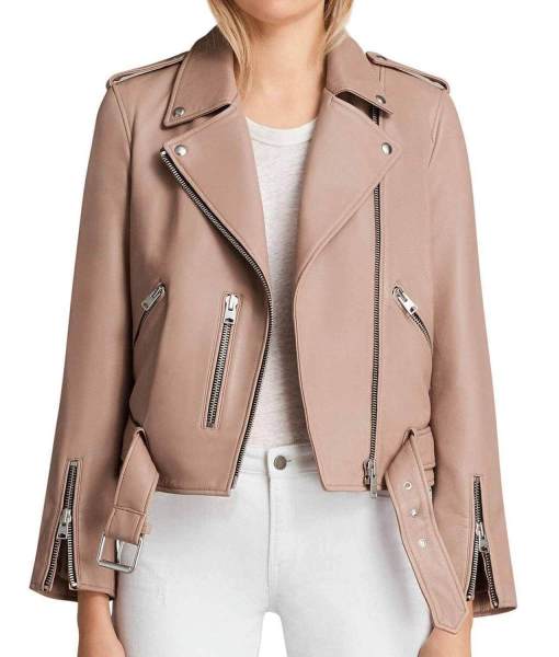 Arrow S06 Willa Holland Pink Leather Jacket