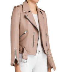 Arrow S06 Willa Holland Pink Leather Jacket