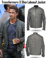 SHIA LABEOUF TRANSFORMERS 3 LEATHER JACKET