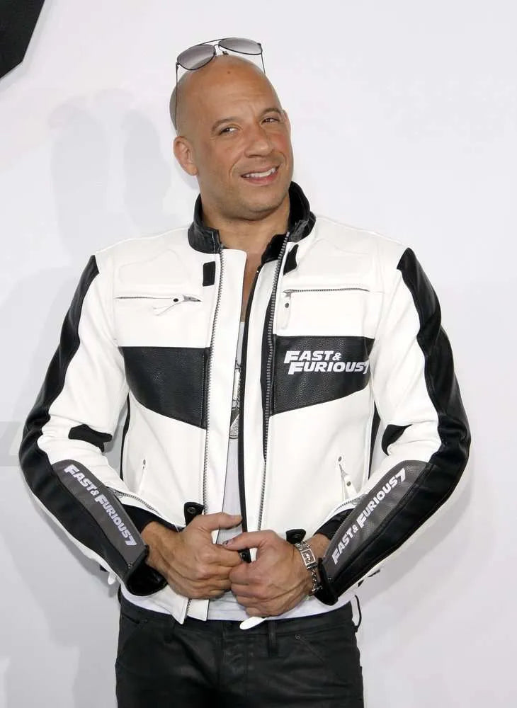 Fast and Furious 7 Movie Dominic Toretto Racer Leather Jacket