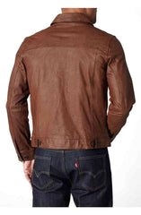 Men Brown Vintage Leather Jacket