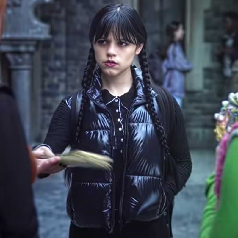 Jenna Ortega Wednesday Season 2 Puffer Vest