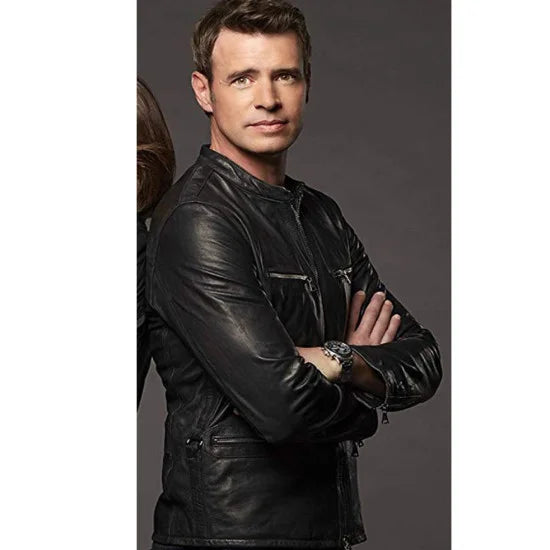 Whiskey Cavalier Scott Foley Real Leather Jacket