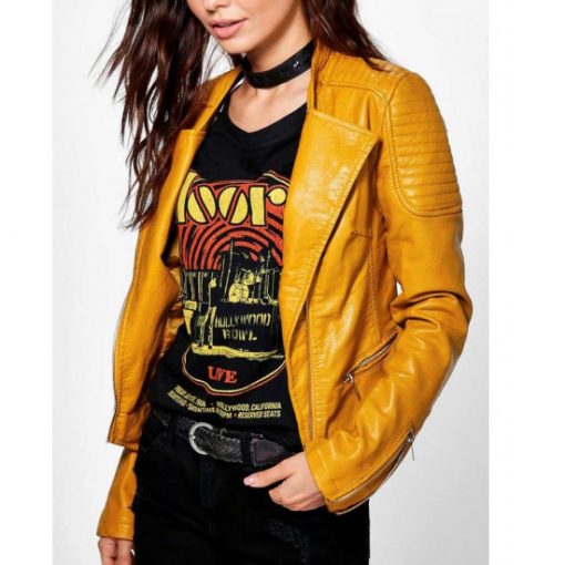 El Paso Quilted Biker Leather Jacket